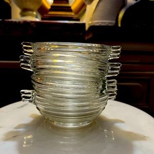 Anchor Hocking tab wing handled Manhattan Berry/Dessert Bowls